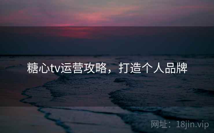 糖心tv运营攻略,打造个人品牌